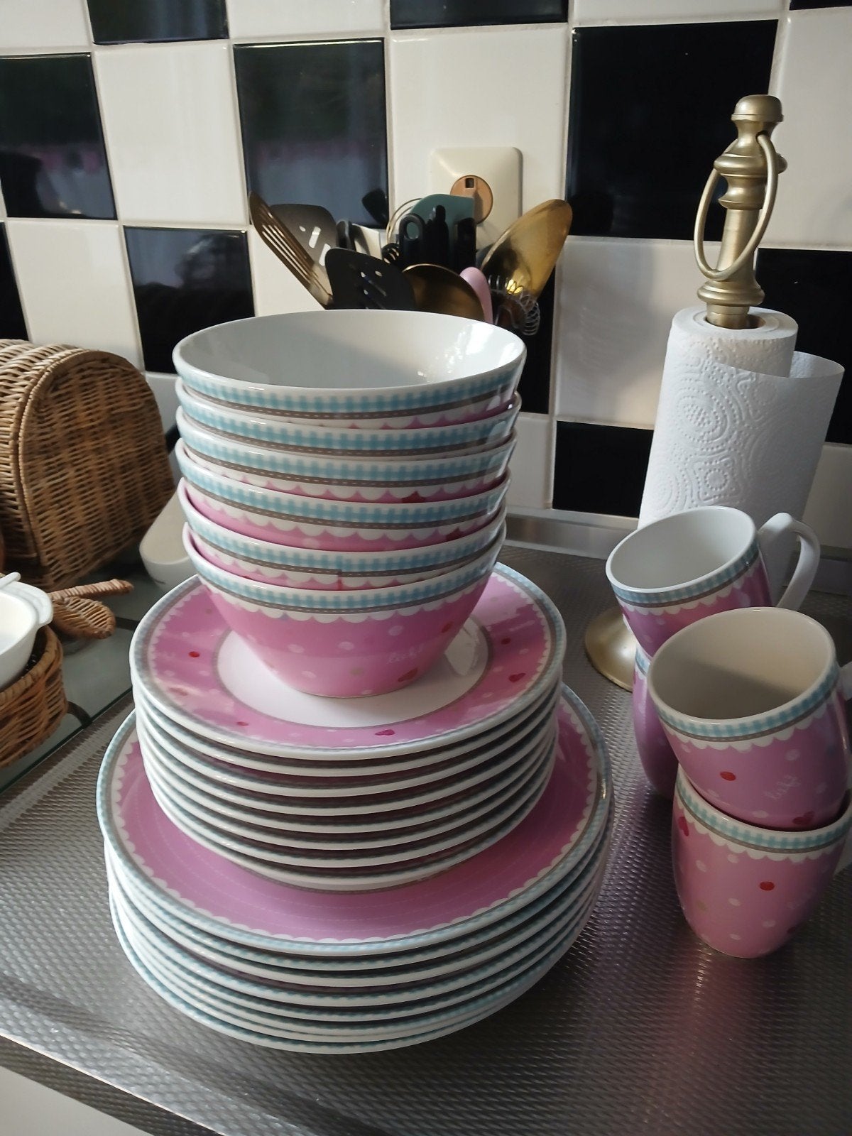 Lief! Lifestyle Servies - Compleet Roze Servies 26 delig, Ophalen, Overige merken, Keramiek, Zo goed als nieuw