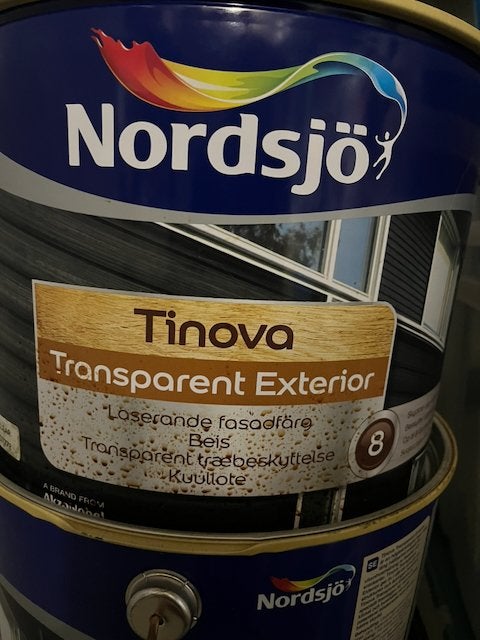 Nordsjö Tinova Transparent Exterior Beits - 9 liter!, Ophalen, Wit, Nieuw, Beits