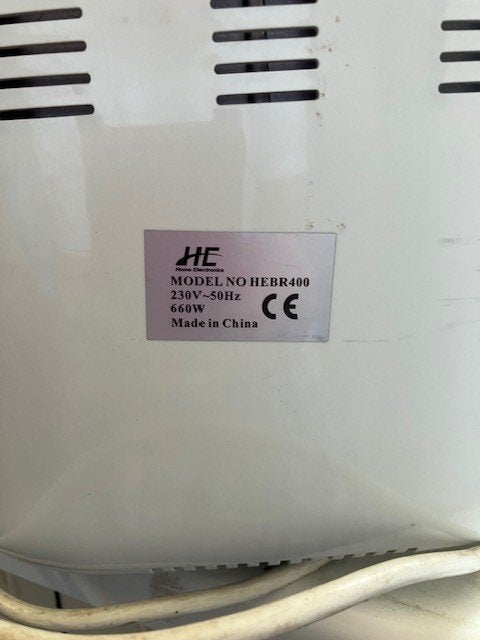 Brrodmachine, Gebruikt, 800 tot 1200 gram deeg, Kijkvenster, Ophalen