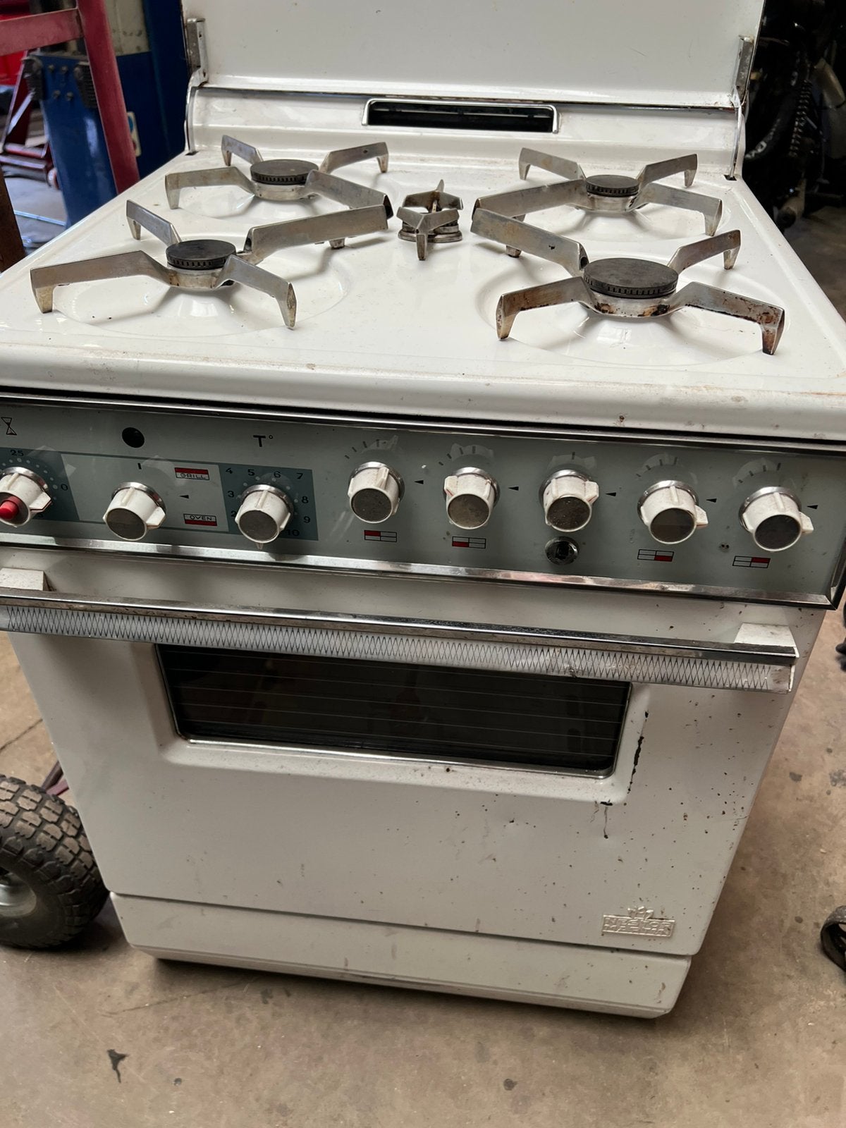 Vintage nestor martin fornuis, Witgoed en Apparatuur, Ophalen, Gebruikt, Grill, 4 kookzones