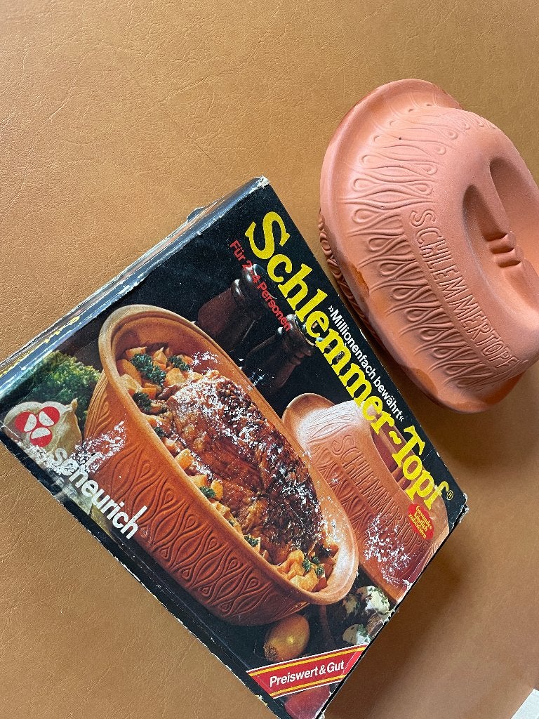 Römertopf Schlemmer Topf klei oven, Vaatwasserbestendig, Ophalen of Verzenden, Zo goed als nieuw, Steen/keramiek