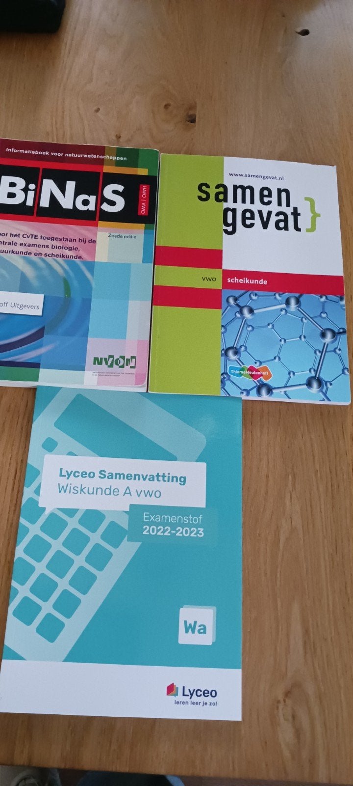 BiNaS, Samengevat Scheikunde & Lyceo Wiskunde A VWO, VWO, Biologie, Diverse auteurs, Ophalen of Verzenden