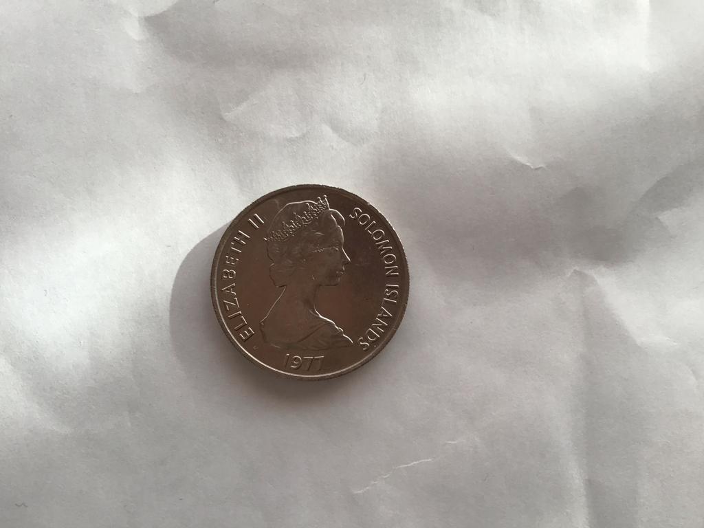 Solomon Islands 20 Cents munt 1977 Elizabeth II, Ophalen of Verzenden, Losse munt