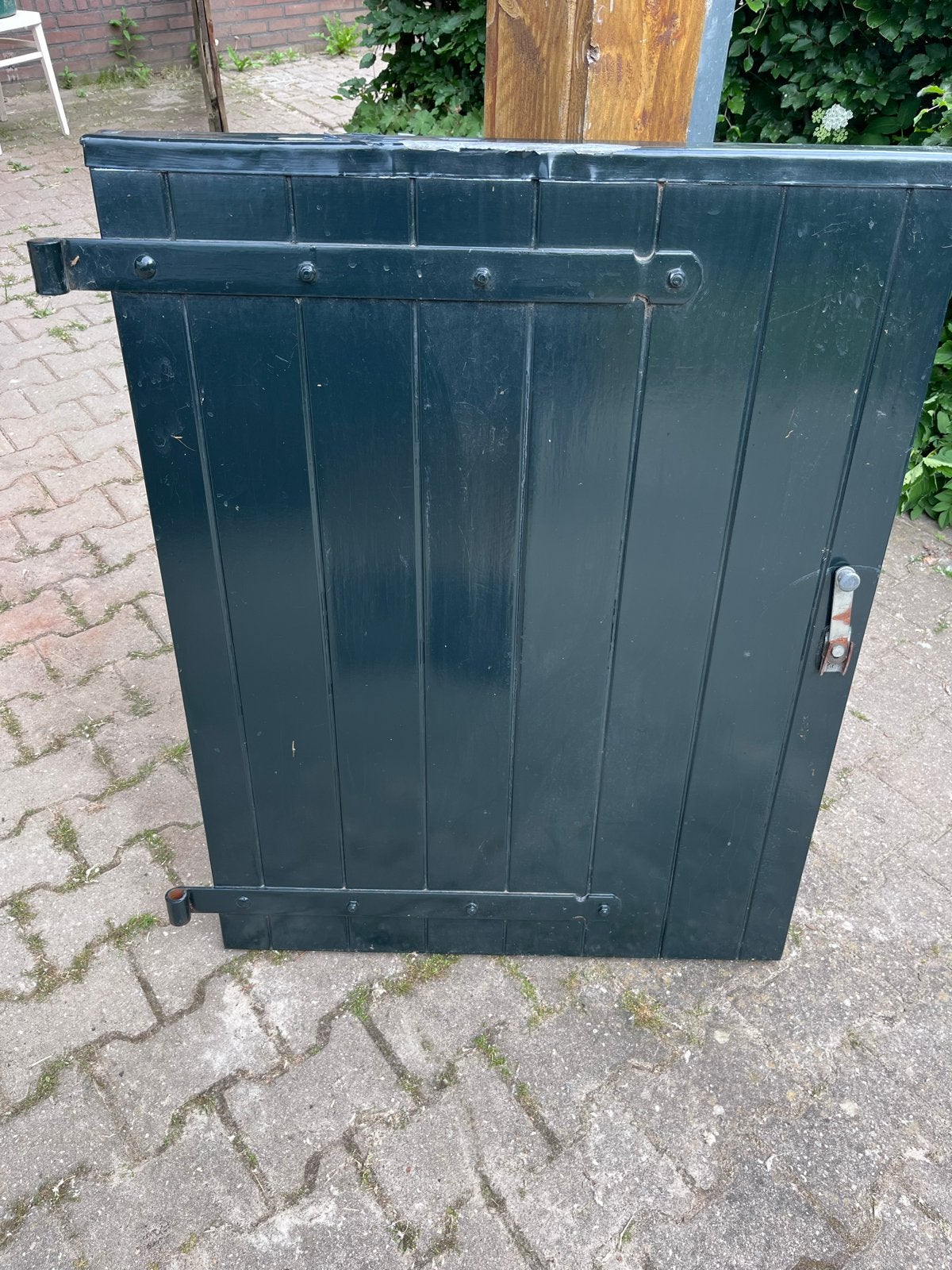 Luik / Venster - Gebruikt, Doe-het-zelf en Verbouw, Deuren en Horren, Gebruikt, Overige typen, 200 tot 215 cm, Hout