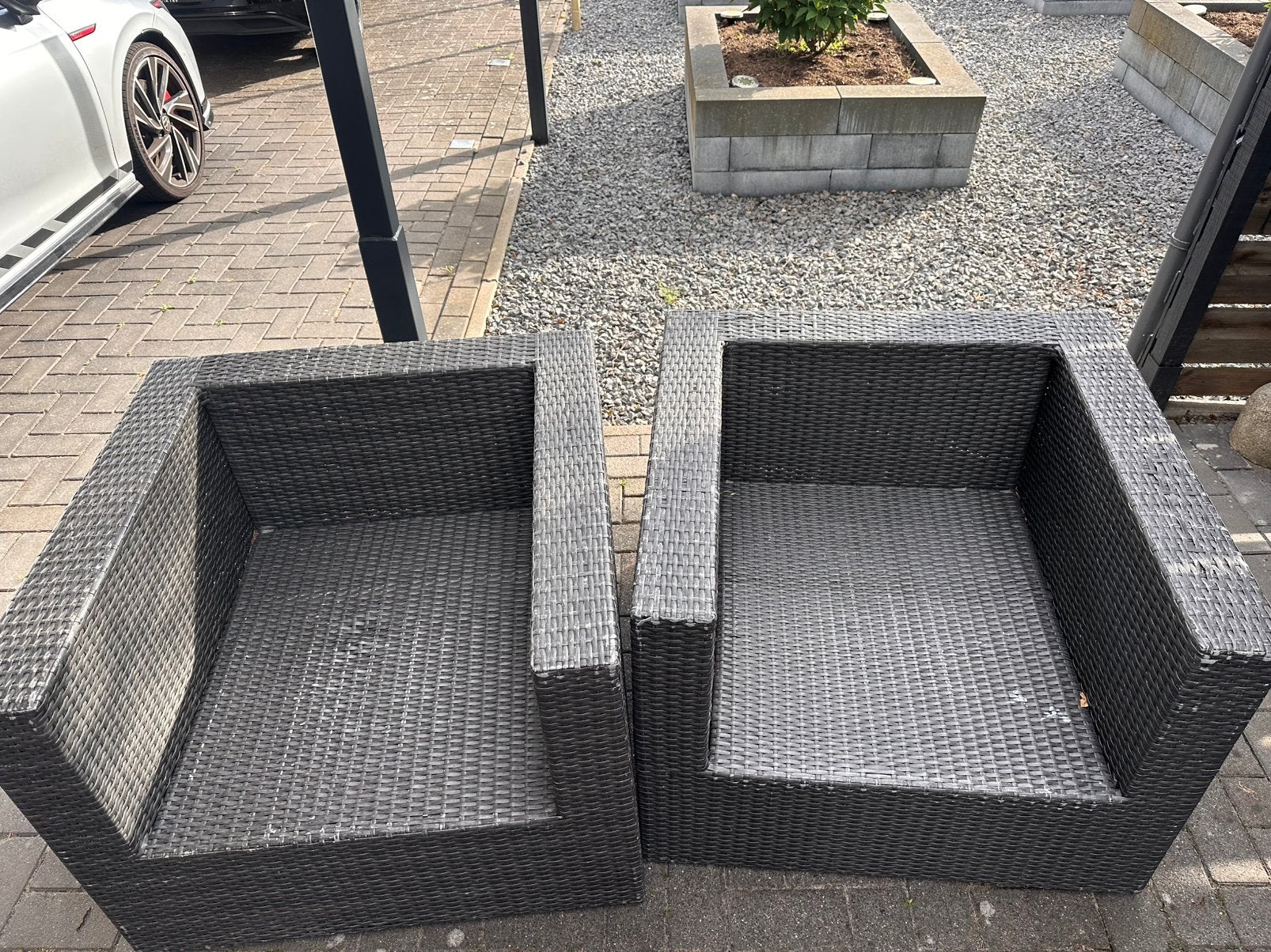 Lounge stoelen 2, Kunststof, Gebruikt, Stoel, Ophalen