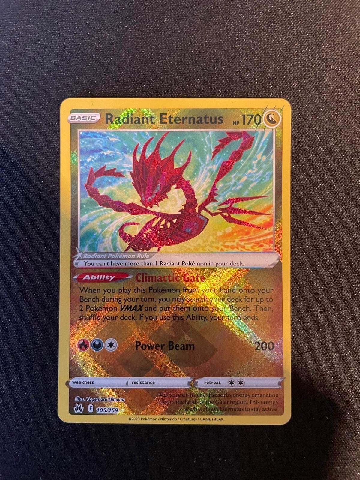 Pokémon TCG: Radiant Eternatus (105/159) - Zo goed als nieuw, Ophalen of Verzenden, Zo goed als nieuw, Losse kaart, Foil