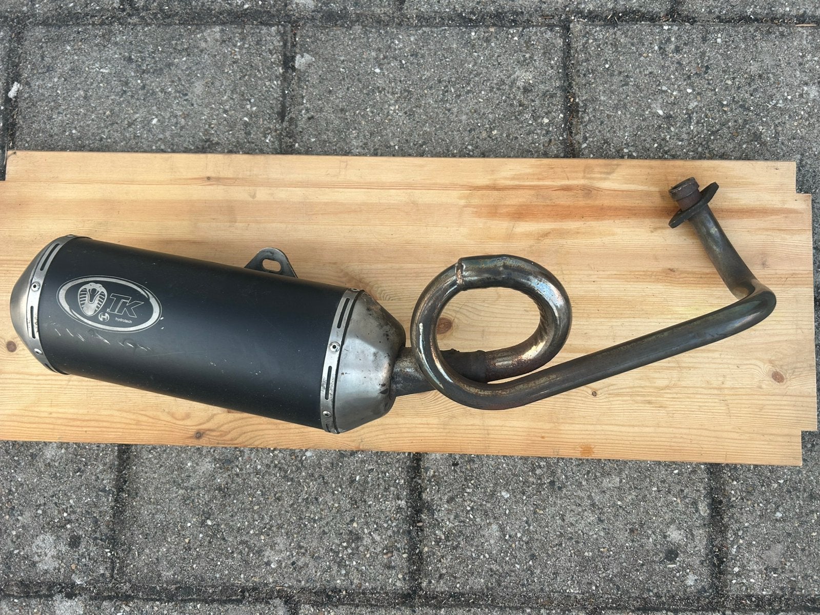 Turbokit uitlaat piaggio 4t 4v, Fietsen en Brommers, Brommeronderdelen | Scooters, Ophalen, Gebruikt, Uitlaat, Piaggio