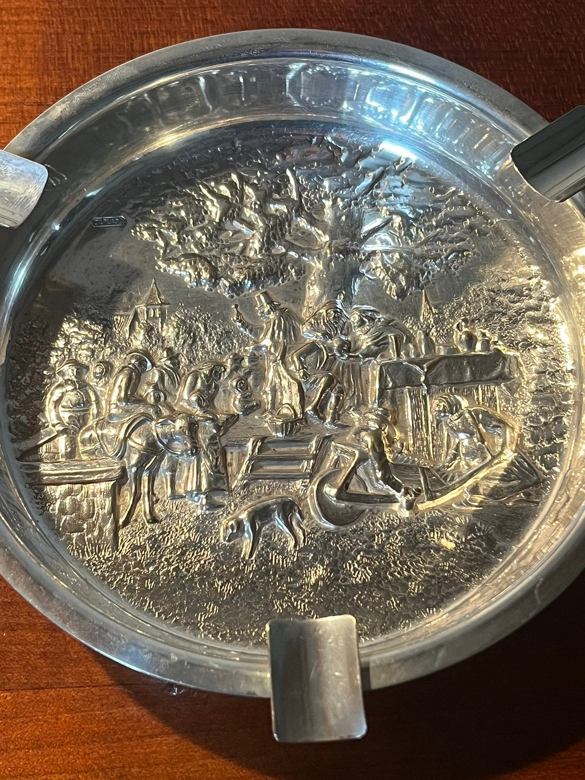 Vintage verzilverde Asbak., Ophalen of Verzenden, Zo goed als nieuw