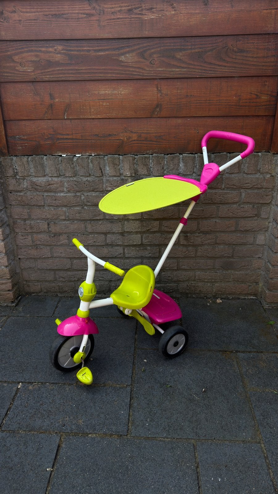 Meegroei Driewieler Roze Groen, Ophalen, Gebruikt, Duwstang