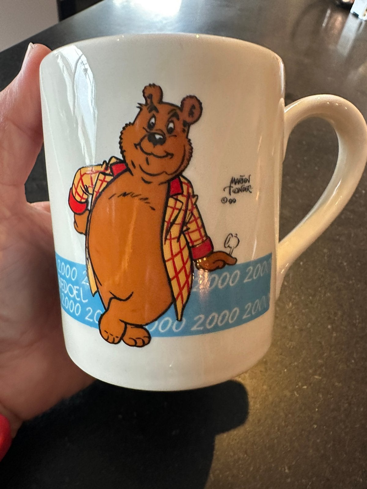 Stripfiguur beker  Olivier  B Bommel, Marten Toonder, Ophalen of Verzenden, Olivier B, Bommel en Tom Poes, Zo goed als nieuw, Gebruiksvoorwerp