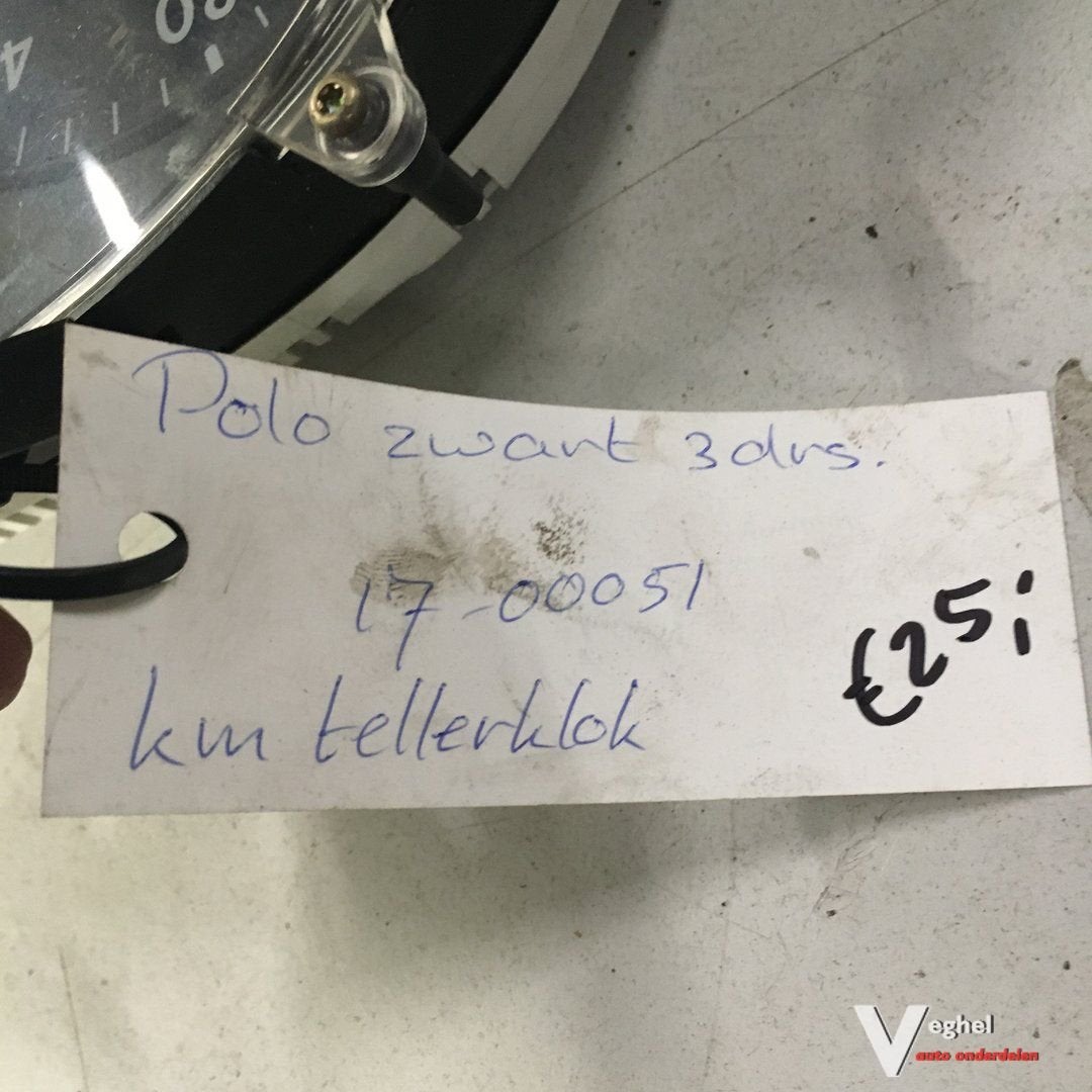 Vw Polo 1700051 1998   Km Tellerklok    6N0919 860T, Gebruikt, -, -, Ophalen of Verzenden