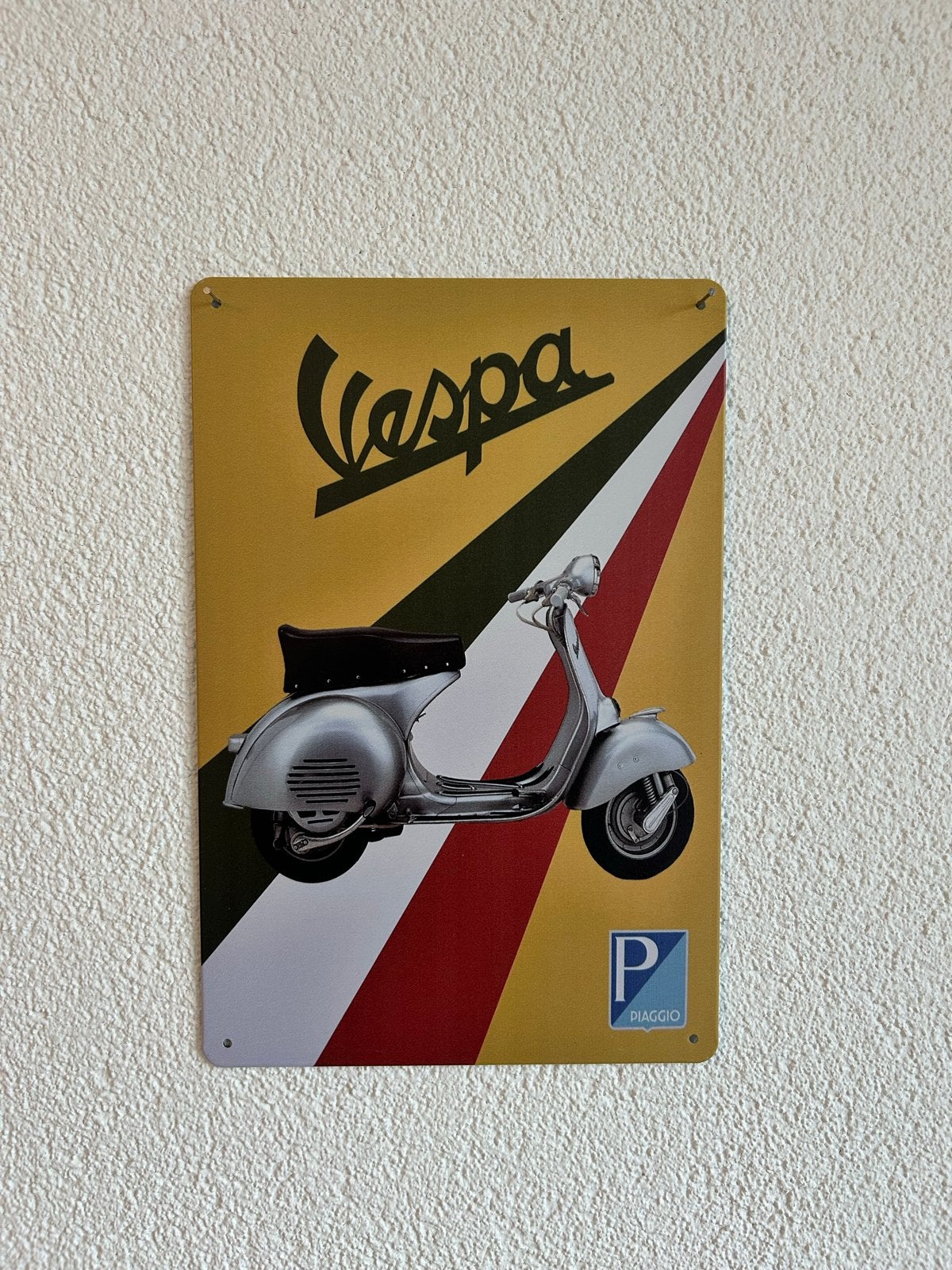 Metalen Vespa Bord - 20x30 cm, Vintage, Meerkleurig, Ophalen of Verzenden, Zo goed als nieuw