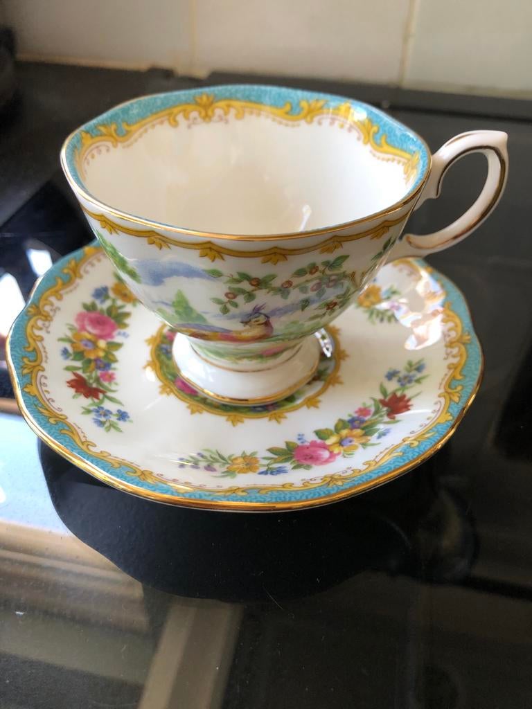 Royal Albert Chelsea Bird Theekop en Schotel, Antiek en Kunst, Ophalen of Verzenden