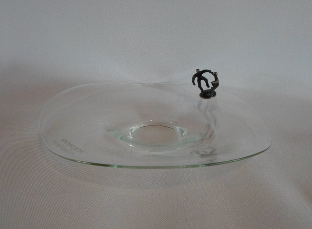 Corry Ammerlaan Schaal Glas Brons, Ophalen of Verzenden