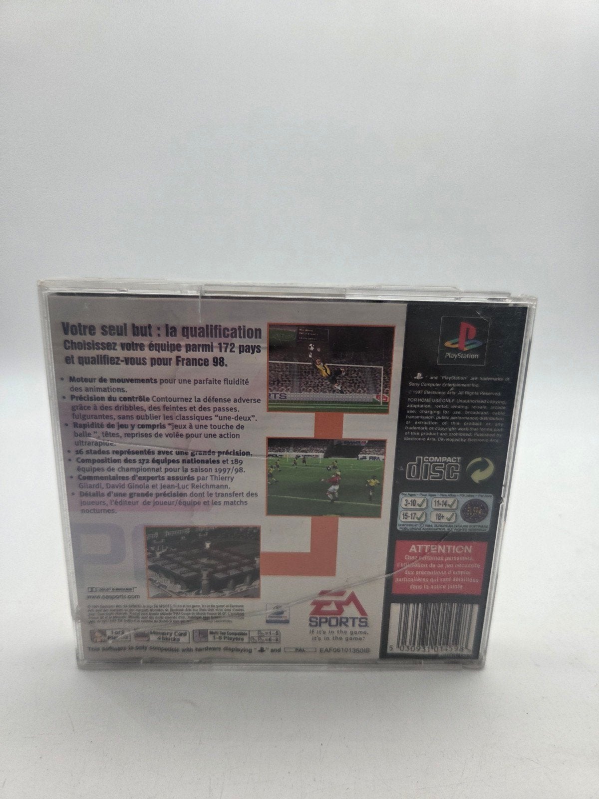 FIFA 98: Road to World Cup - PlayStation 1 (PS1), Spelcomputers en Games, Gebruikt, Electronic Arts, Onbekend, 2 spelers