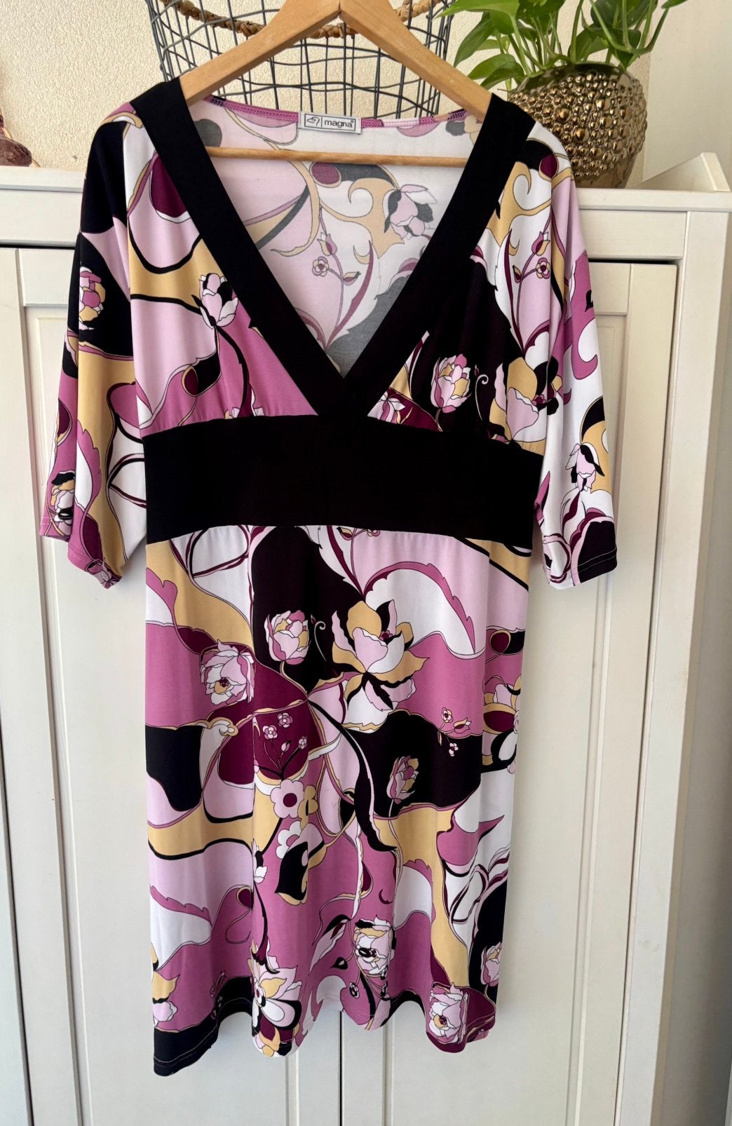 Magna travelstof tuniek maat 56/58, Kleding | Dames, Ophalen of Verzenden, Zo goed als nieuw, Roze, Blouse of Tuniek
