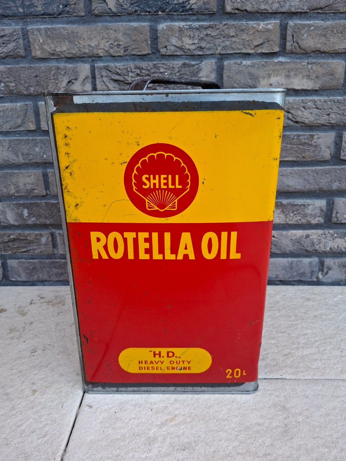 SHELL ROTELLA 20L olie blik, Ophalen of Verzenden, Zo goed als nieuw, Overige