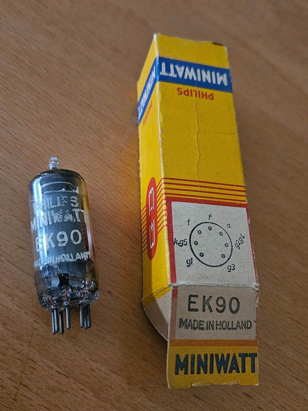 Philips Miniwatt EK90 buis in originele doos, Ophalen of Verzenden