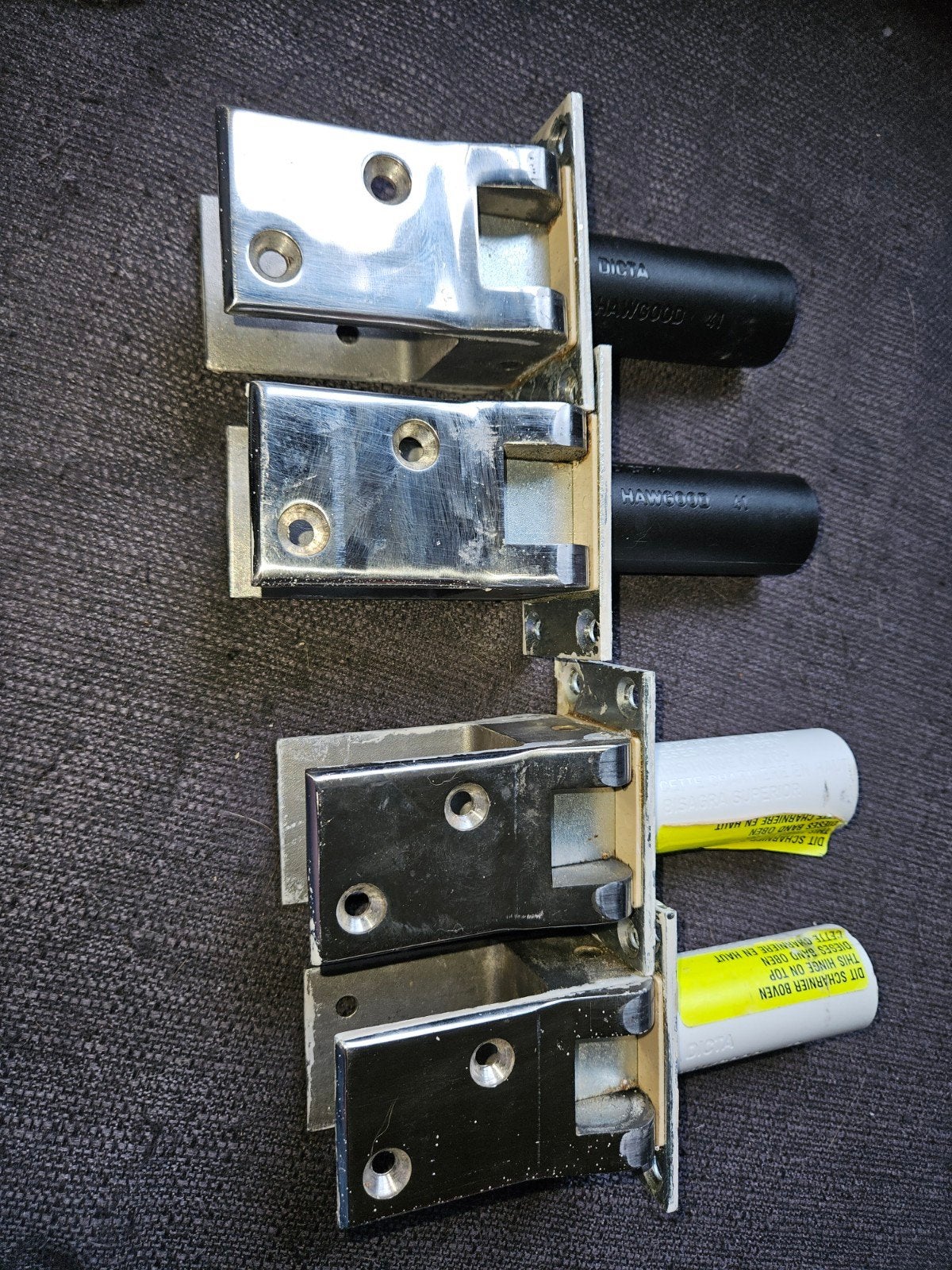 Zware Dicta Hawgood 41+42 scharnieren klapdeur, Ophalen of Verzenden, Gebruikt, Rvs, Scharnier