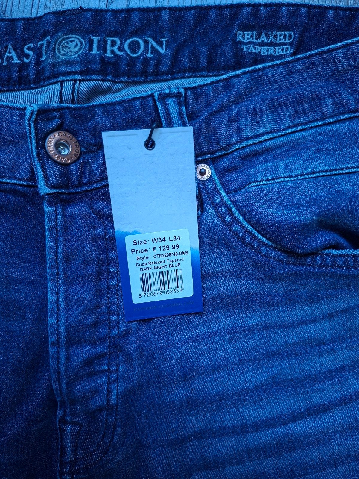 CAST IRON jeans W34 L34, Blauw, Nieuw, Ophalen of Verzenden, W33 - W34 (confectie 48/50)