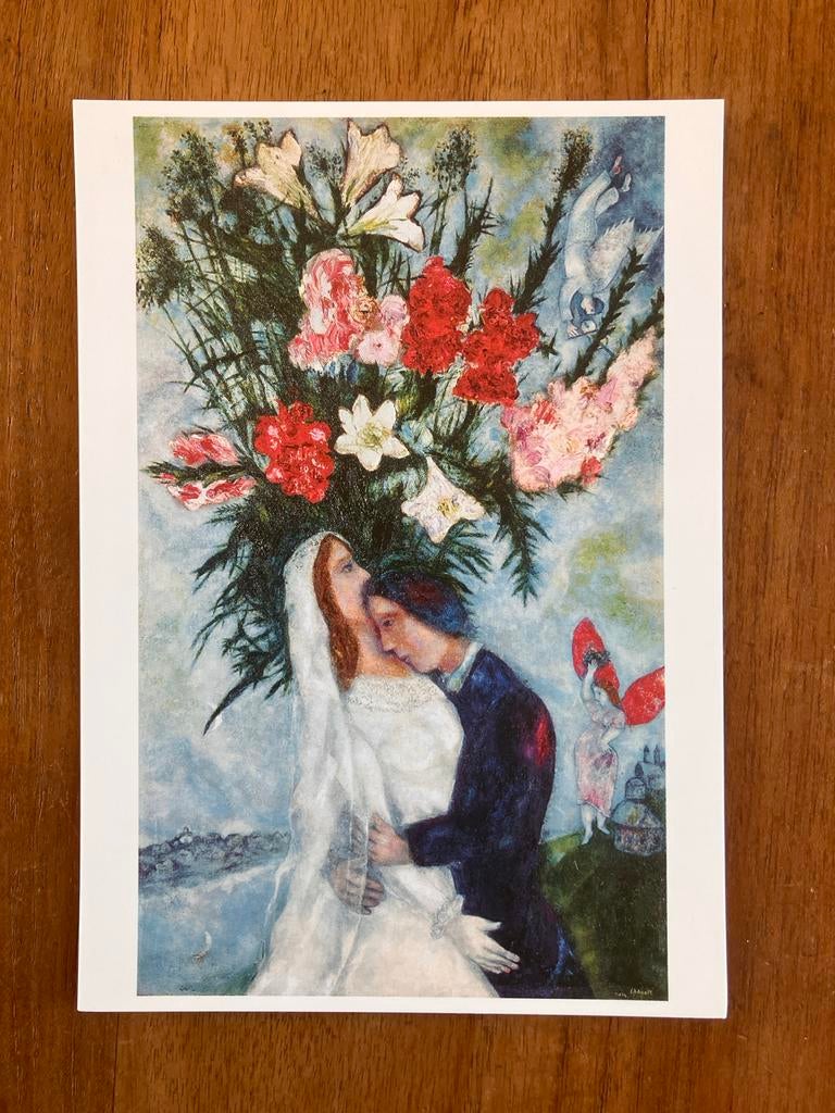 Marc Chagall - Les Fiancés (Het Bruidspaar), Ophalen of Verzenden, 1980 tot heden, Ongelopen, Overige thema's