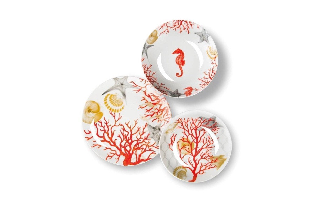 Excelsa Italiaans Design 18-delig Coral Servies, Overige merken, Keramiek, Nieuw, Ophalen of Verzenden