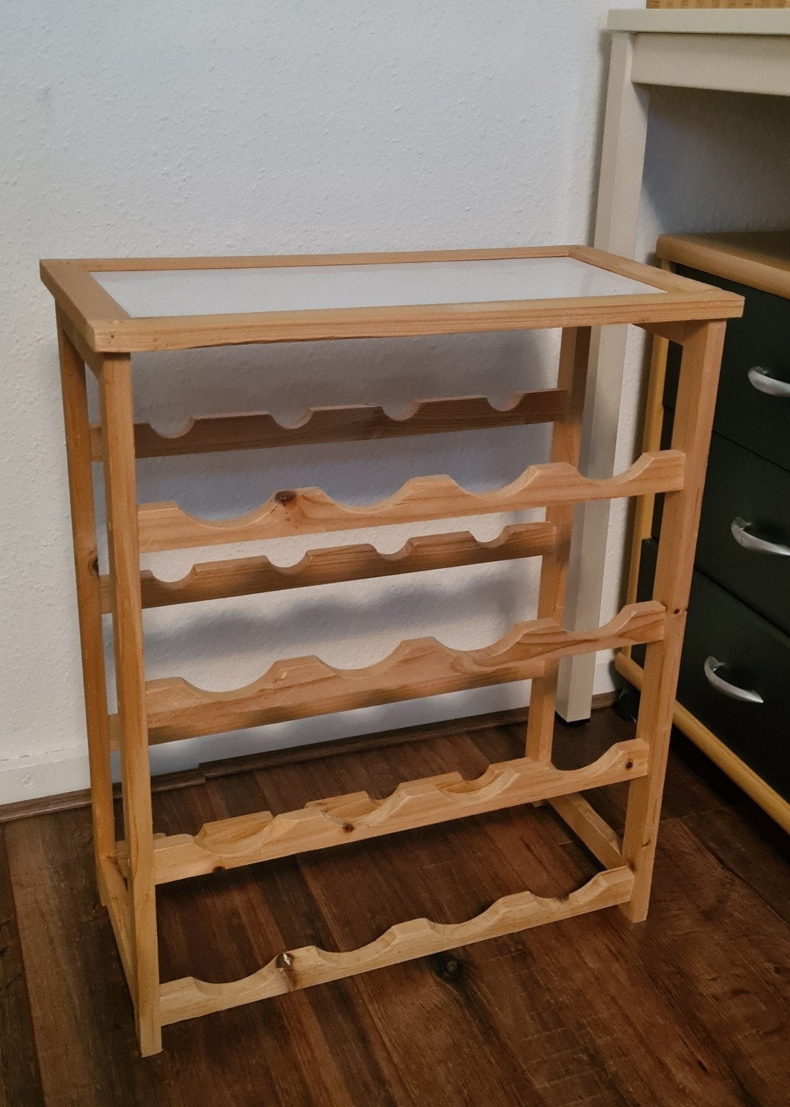 Houten wijnrek voor 16 flessen, Huis en Inrichting, Ophalen, Hout