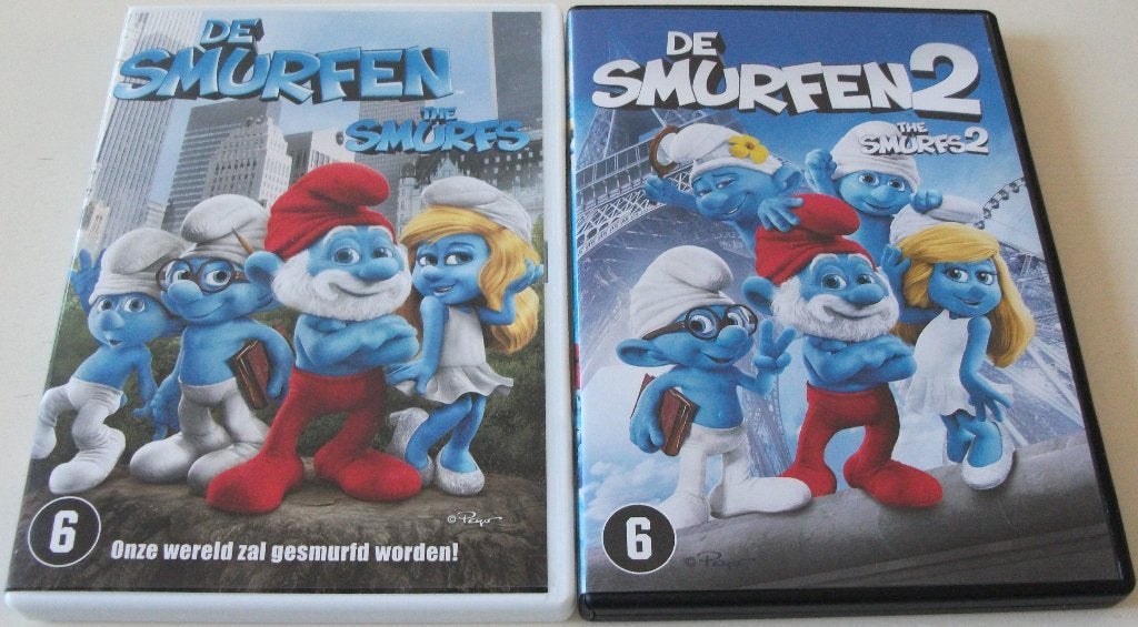 Film-Serie *** SMURFEN *** Deel 1 + 2, Nederlands, Ophalen of Verzenden, Zo goed als nieuw, Vanaf 6 jaar
