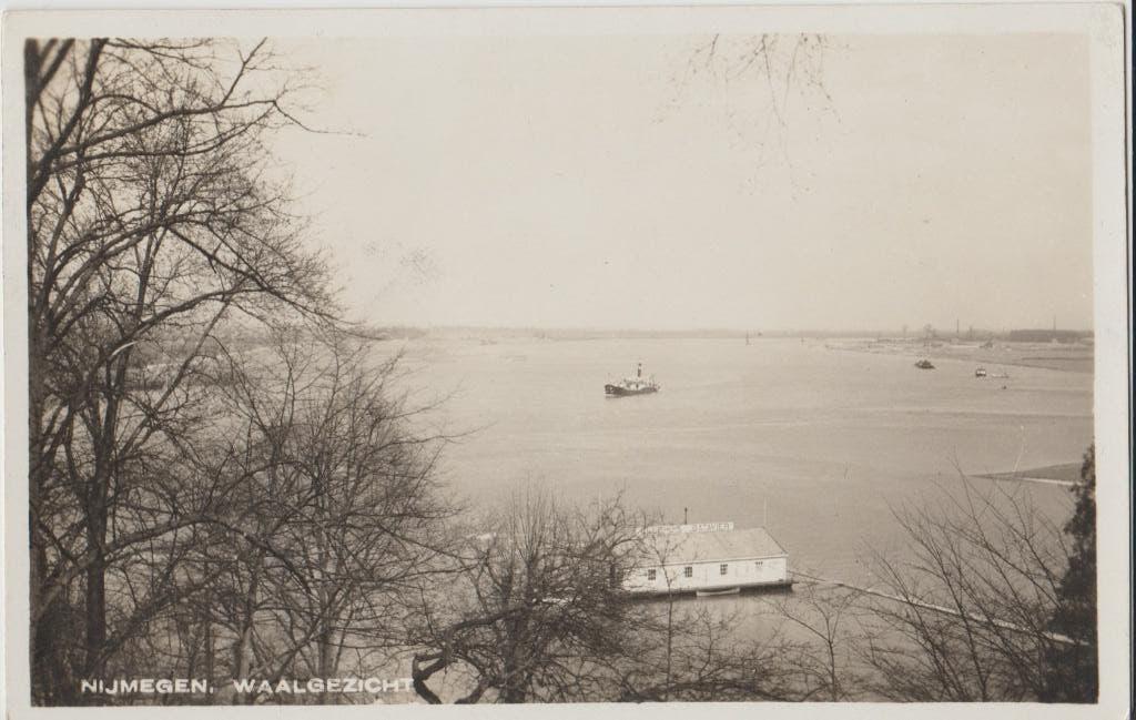 1931 nijmegen waalgezicht waal clubhuis batavier, Ophalen of Verzenden, 1920 tot 1940, Gelopen, Gelderland