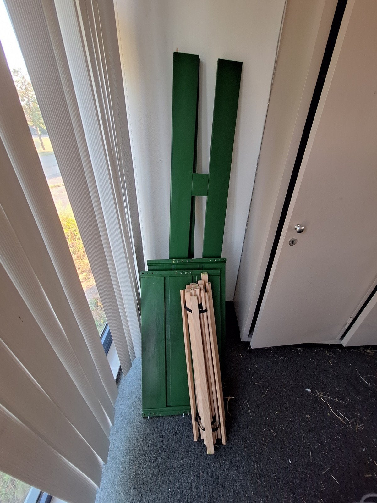 Eenpersoonsbed kinderbed groen met lattenbodem, Ophalen, Gebruikt, 90 cm, Eenpersoons