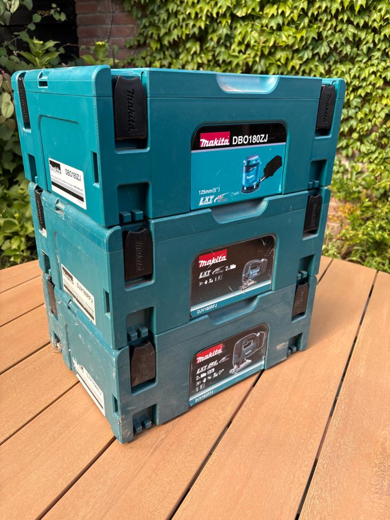3x Makita Mbox koffers met diverse inlays, Ophalen of Verzenden, Gebruikt