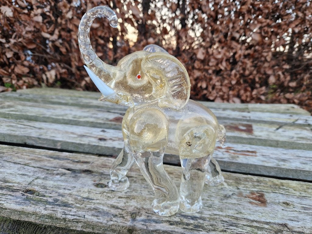 Zeer mooie geblazen glaze olifant murano glas, Antiek en Kunst, Ophalen of Verzenden