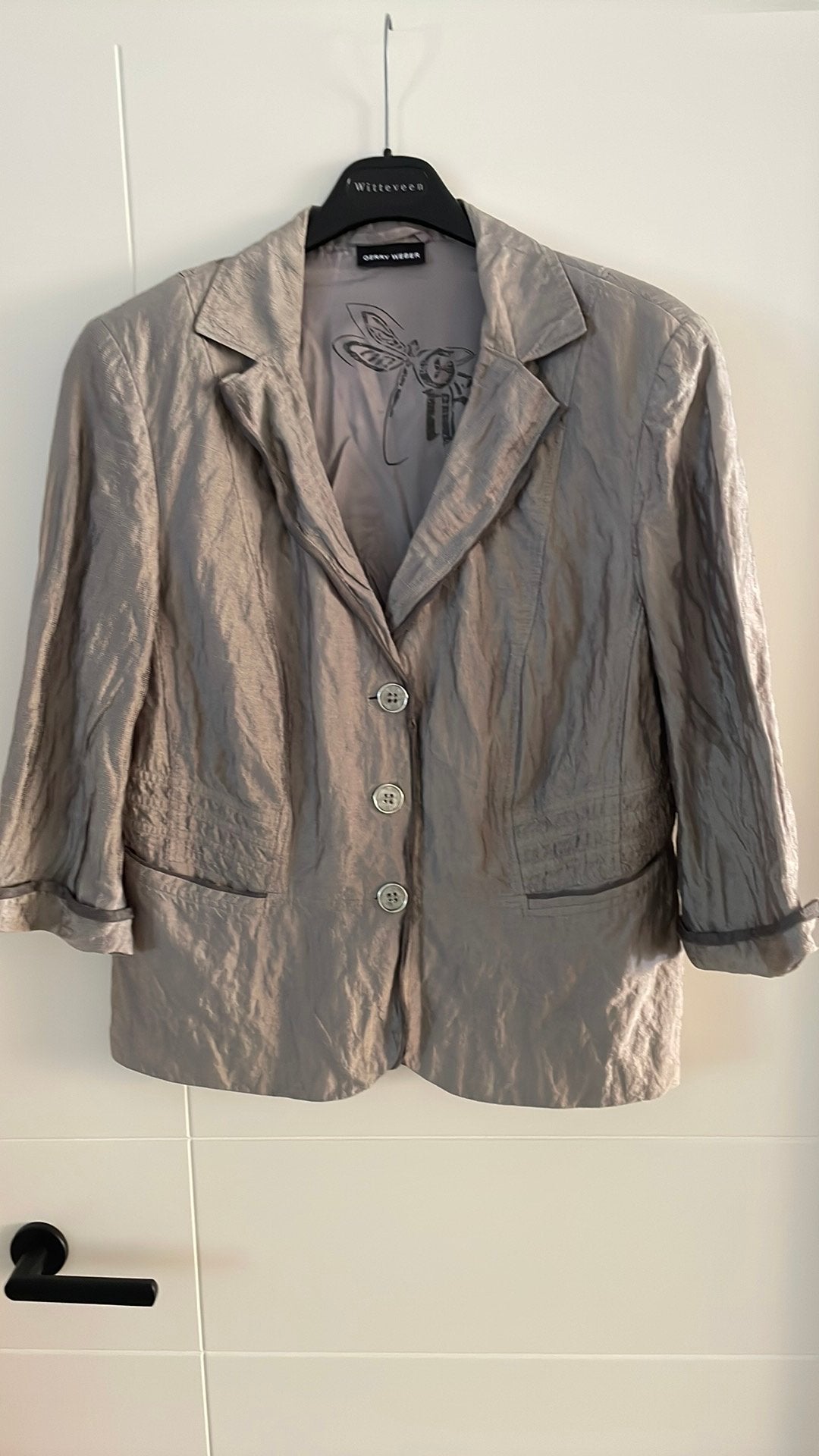Leuk kort jasje van Gerry Weber, Verzenden, Gedragen, Maat 42/44 (L), Beige