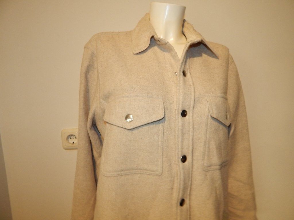 Isabel Marant baggy vest wol drukkers zakken M, Beige, Ophalen of Verzenden, Gedragen, Maat 38/40 (M)