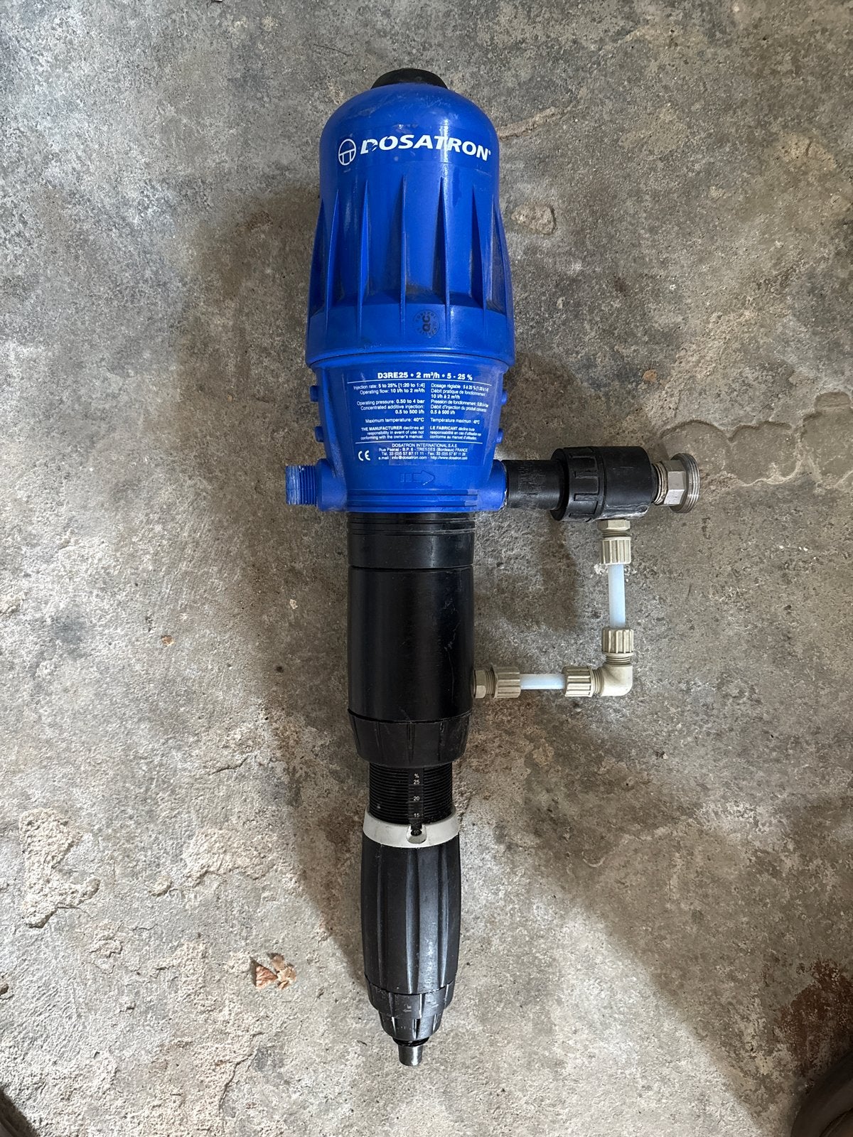 Dosatron D3RE25 Doseerpomp - 2 m³/h - 5-25%, Doe-het-zelf en Verbouw, Gereedschap | Overige machines, Gebruikt, Ophalen of Verzenden