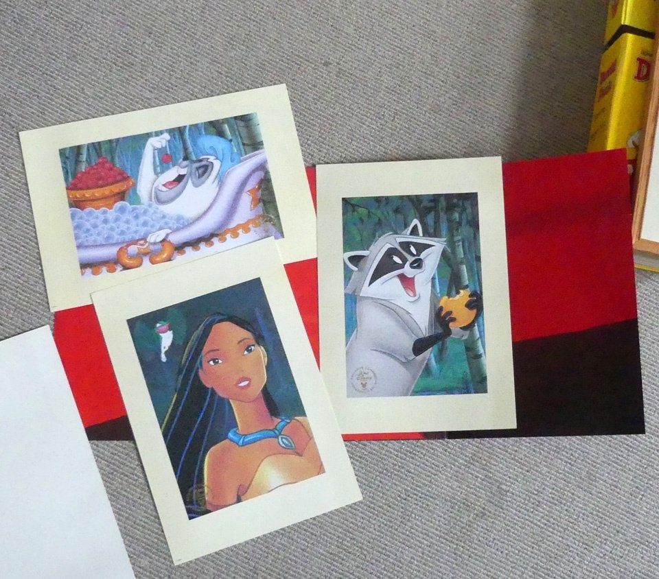 Walt Disney litho's prints Pocahontas film 1996, Ophalen of Verzenden, Pocahontas of Kl. Zeemeermin, Zo goed als nieuw, Plaatje of Poster