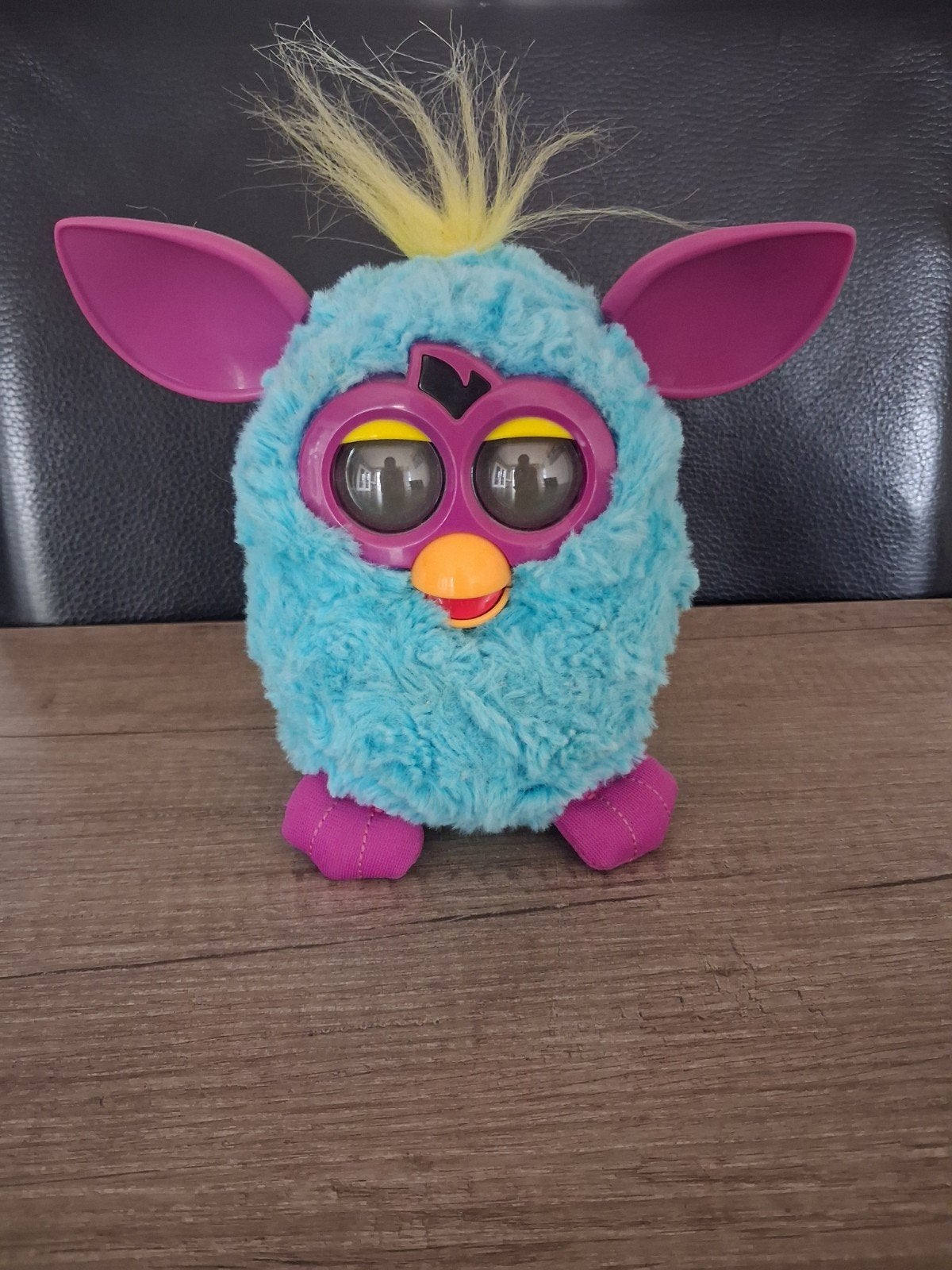 blauw paarse vintage furby, Ophalen of Verzenden, Zo goed als nieuw, Jongen of Meisje