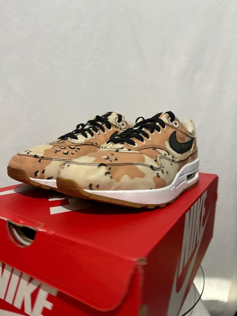 ALS NIEUW! Maat 43 - Nike Air Max 1 Desert Camo Beach, Overige kleuren, Verzenden, Nike, Nike
