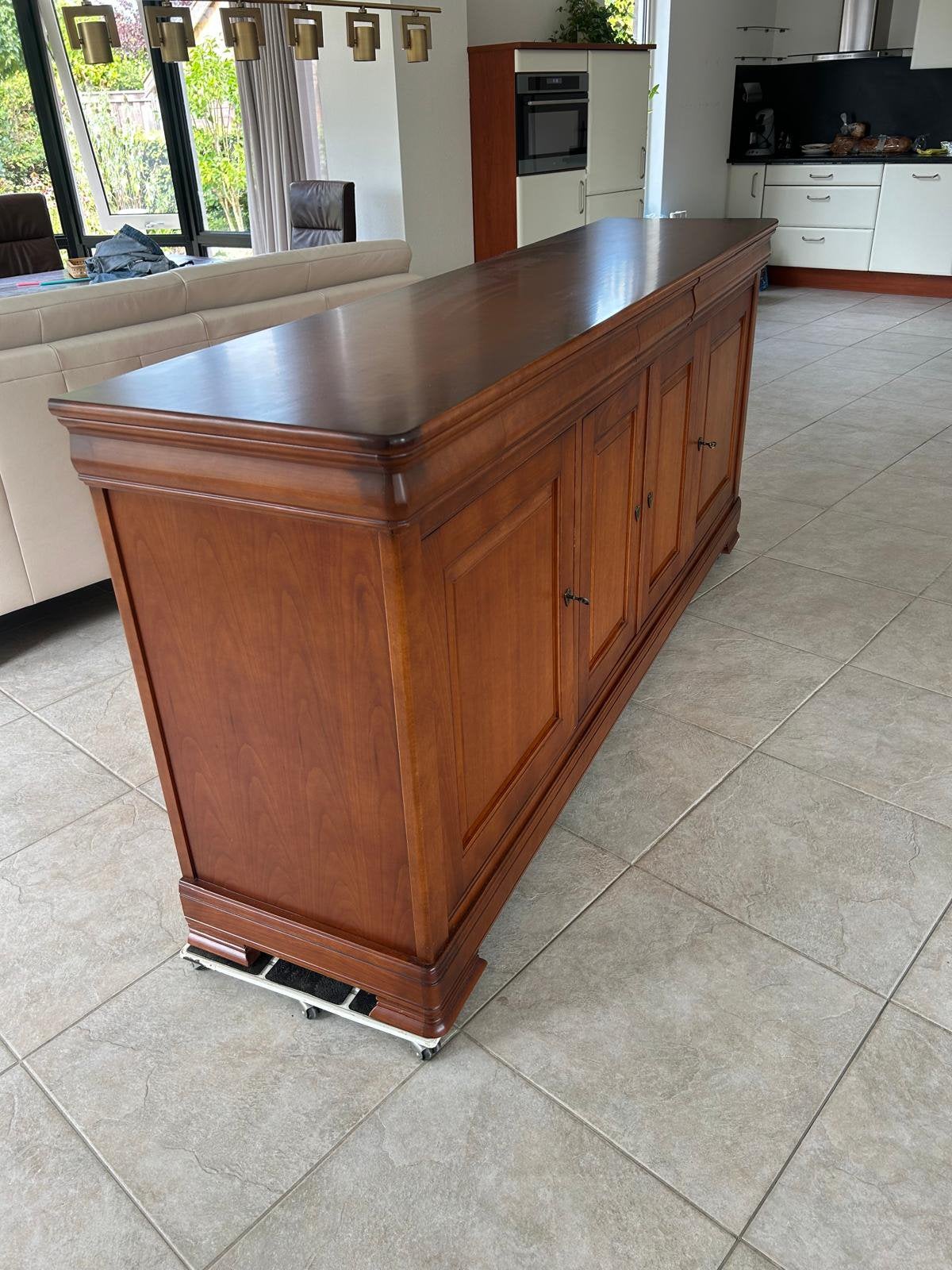 Massief houten dressoir, Ophalen, Gebruikt, 25 tot 50 cm