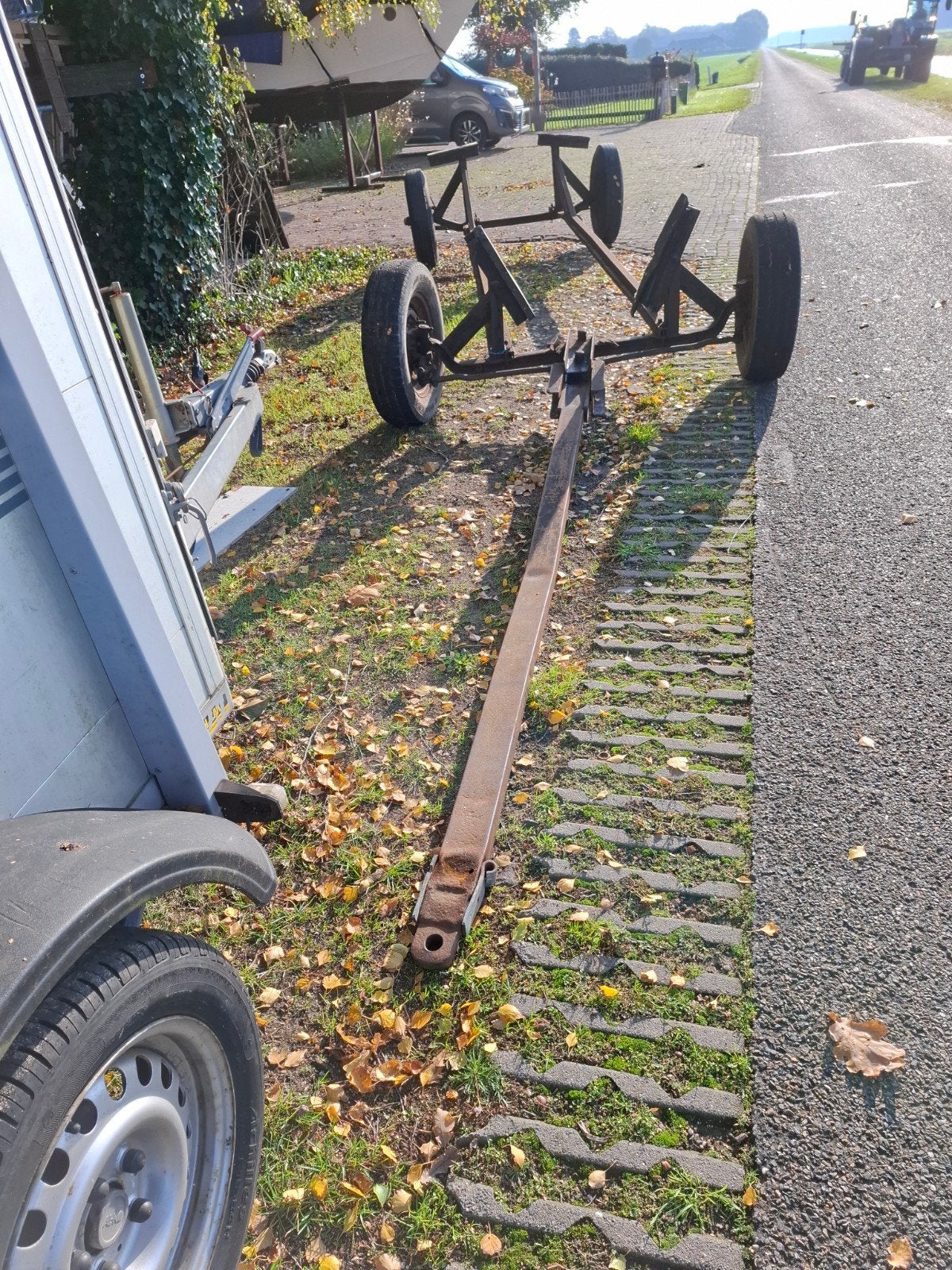Robuust onderstel voor aanhanger of boottrailer, Ophalen, Gebruikt