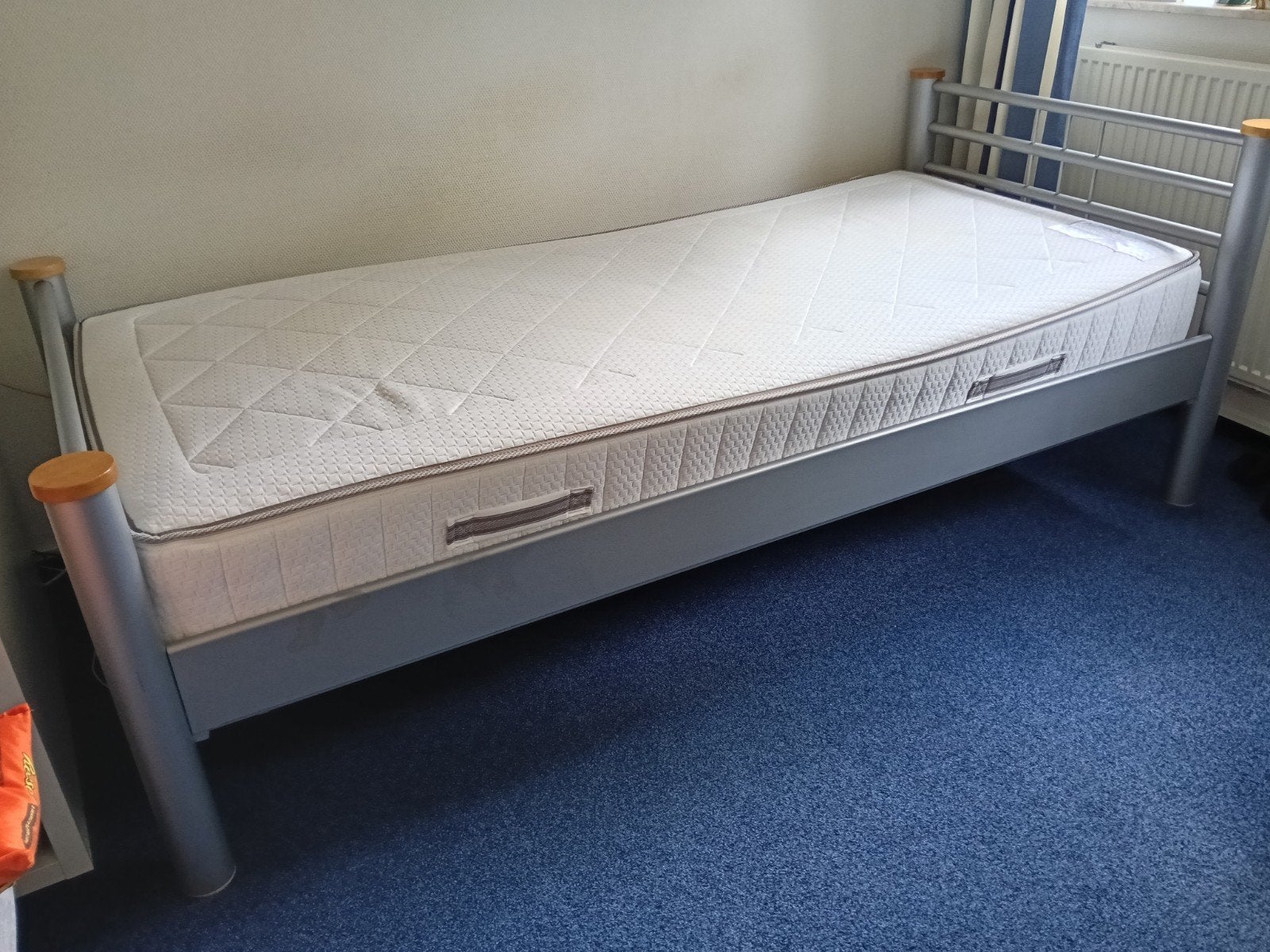 Ledikant 90x200 cm incl lattenbodem en matras, Ophalen, Gebruikt, 90 cm, Eenpersoons