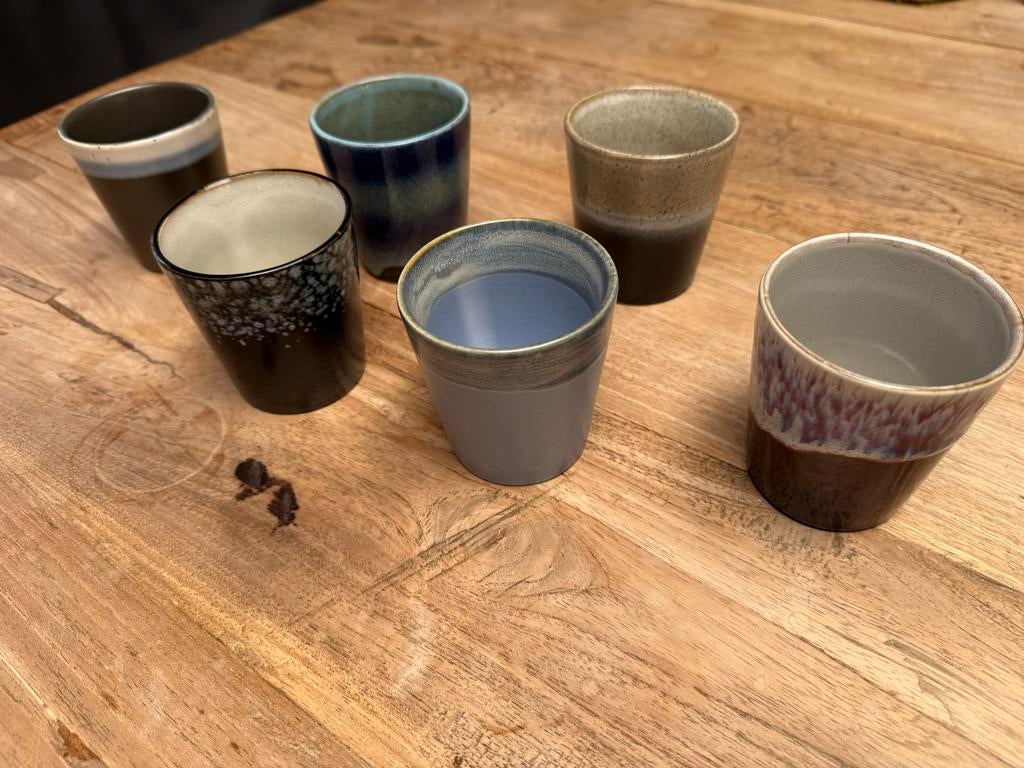 HK living kopjes - set van 6, Huis en Inrichting, Ophalen, Keramiek, Zo goed als nieuw, Overige stijlen
