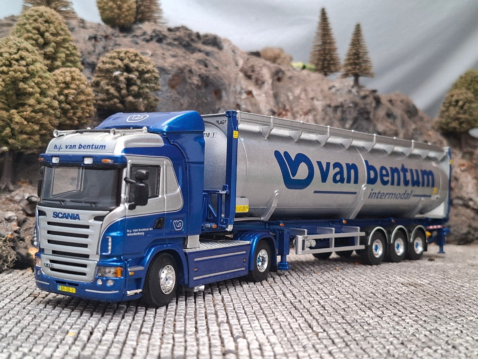 WSI Scania R5 highline van Bentum, Hobby en Vrije tijd, Modelauto's | 1:50, Ophalen of Verzenden, Nieuw, Bus of Vrachtwagen, Wsi