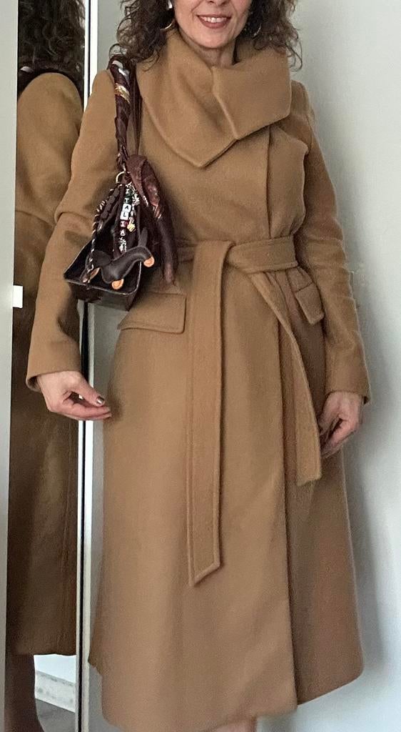 Elegante 75% wollen mantel jas  Zara camel bruin maat S, Ophalen of Verzenden, Zo goed als nieuw, Maat 36 (S), Bruin