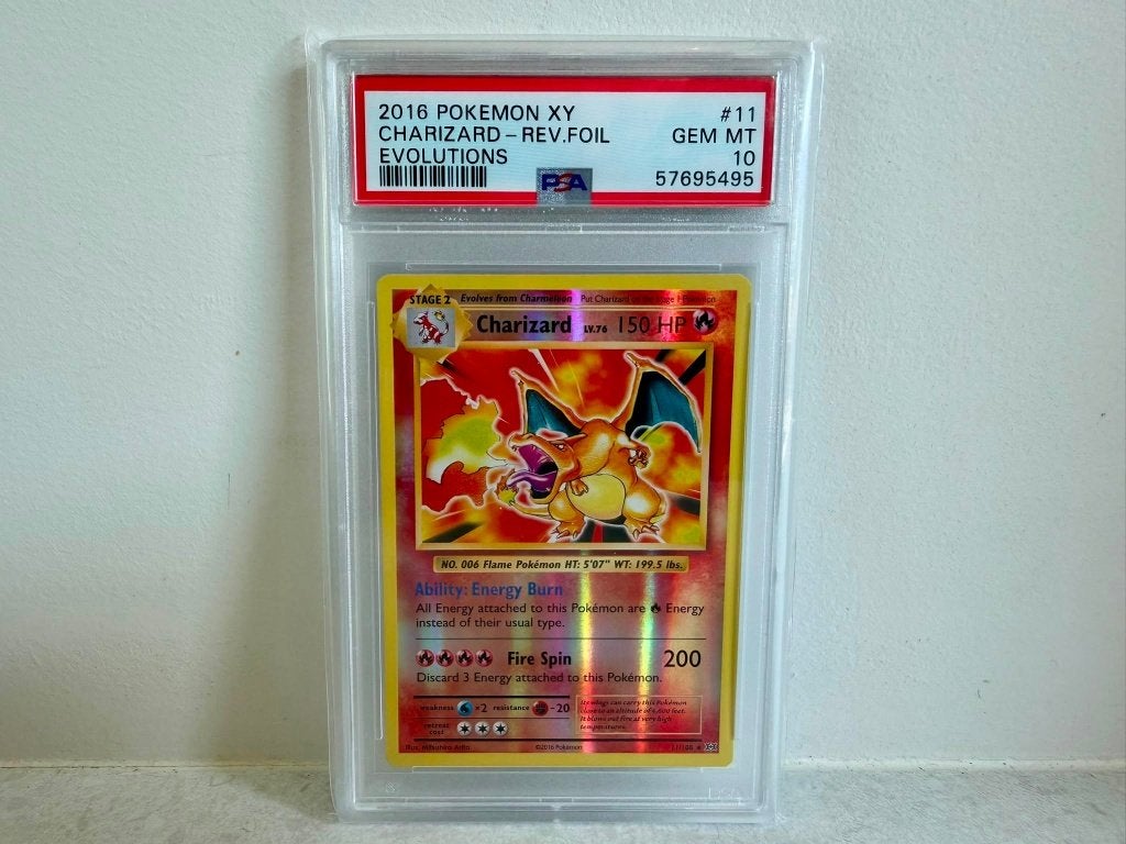 PSA 10 Charizard Reverse Holo - XY Evolutions - 11/108, Hobby en Vrije tijd, Verzamelkaartspellen | Pokémon, Ophalen of Verzenden