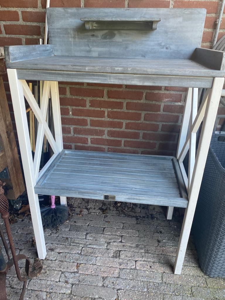 Houten plantentafel / werkbank voor tuin, Ophalen of Verzenden, Gebruikt, Rechthoekig, Hout
