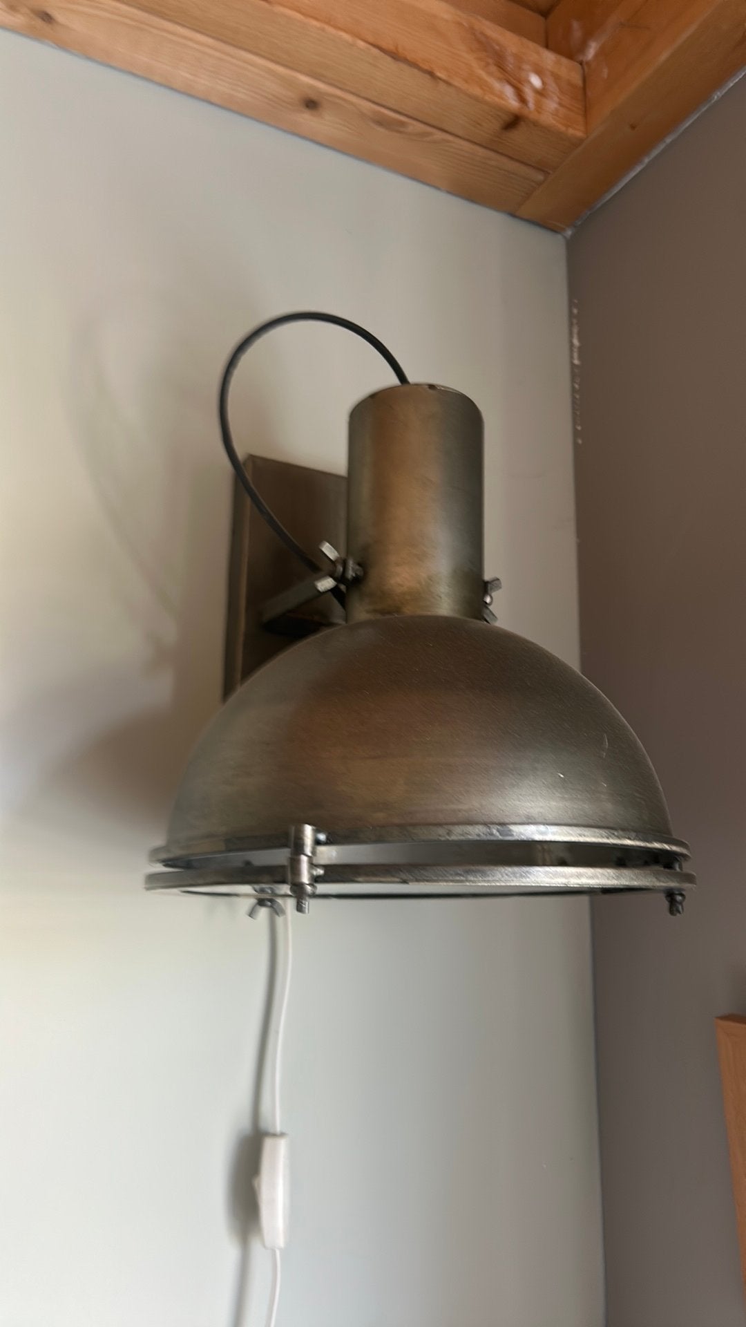 Wandlamp staal, Ophalen of Verzenden, Zo goed als nieuw