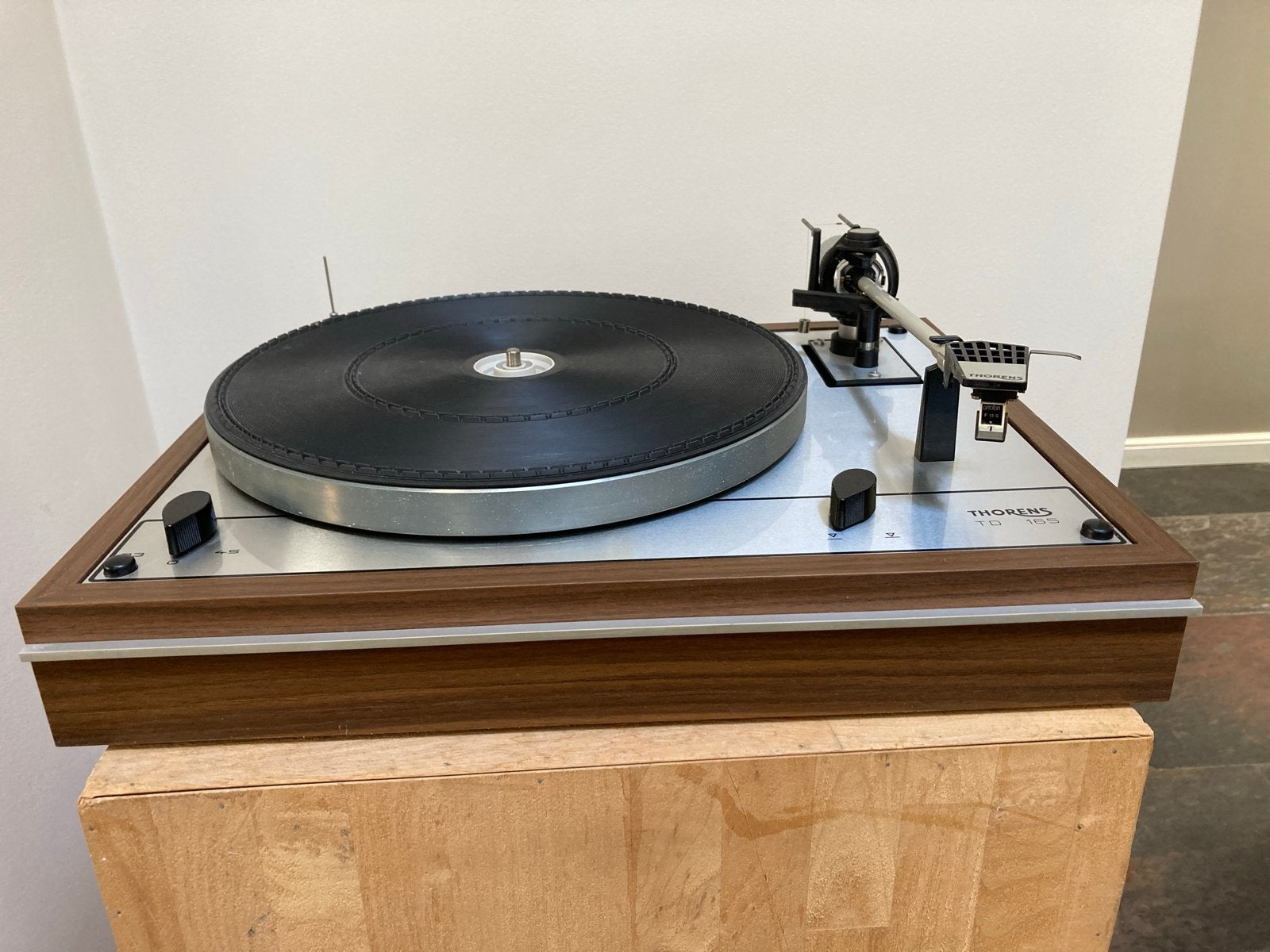 Thorens TD 165 Platenspeler met Ortofon F 15 S element, Ophalen, Gebruikt, Platenspeler, Thorens