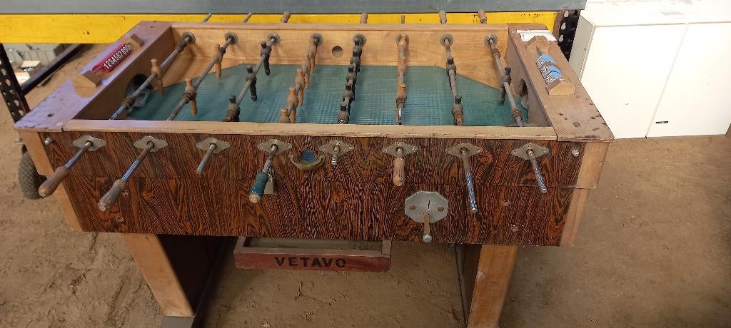 vintage tafelvoetbaltafel, Ophalen, Gebruikt