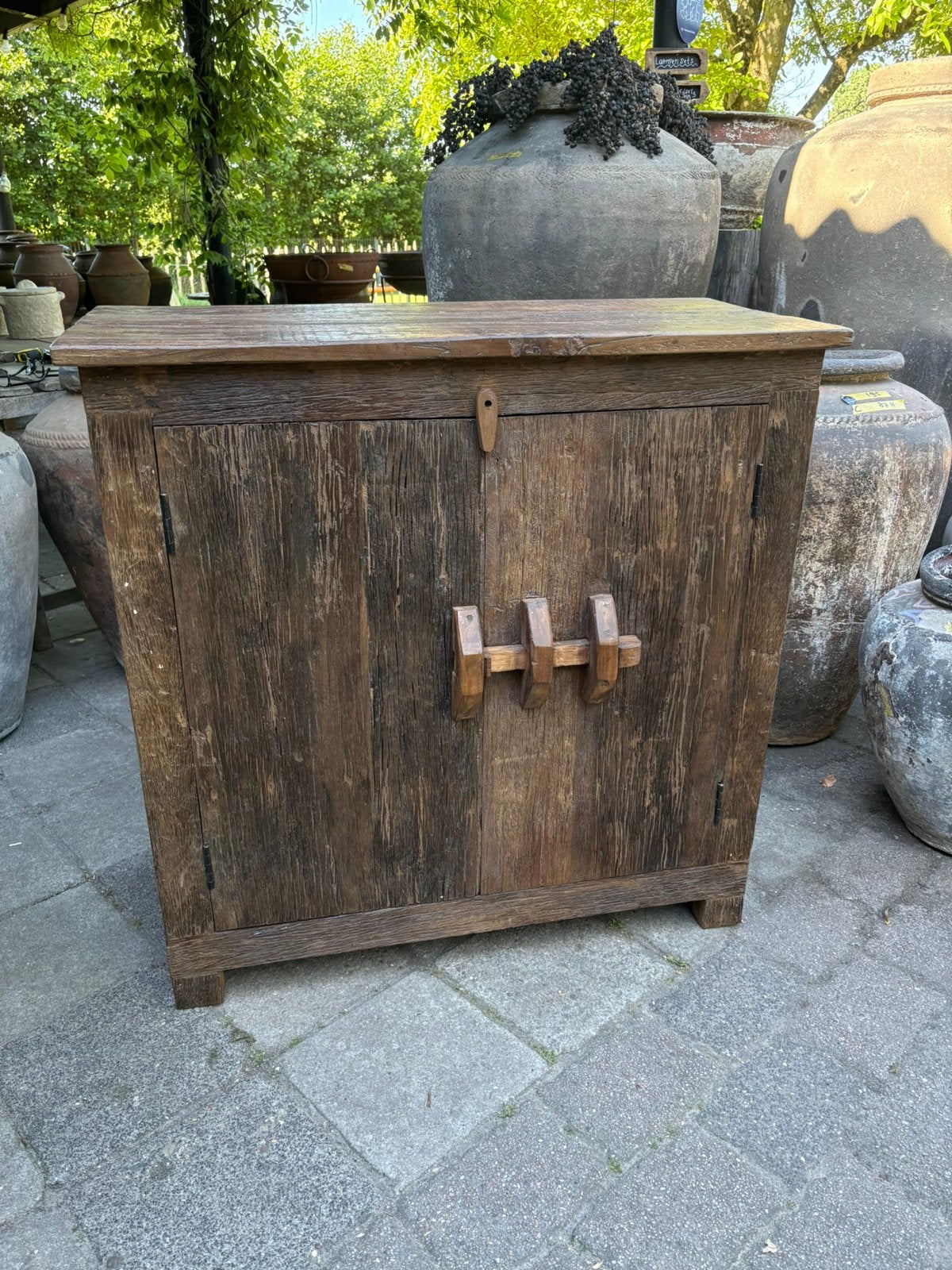 Stoere Old Wood kast - ACTIE!, Ophalen, Met deur(en), Teakhout, Nieuw